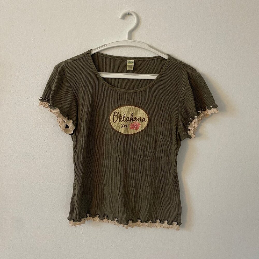 CROPPED GRAPHIC LETTUCE TEE